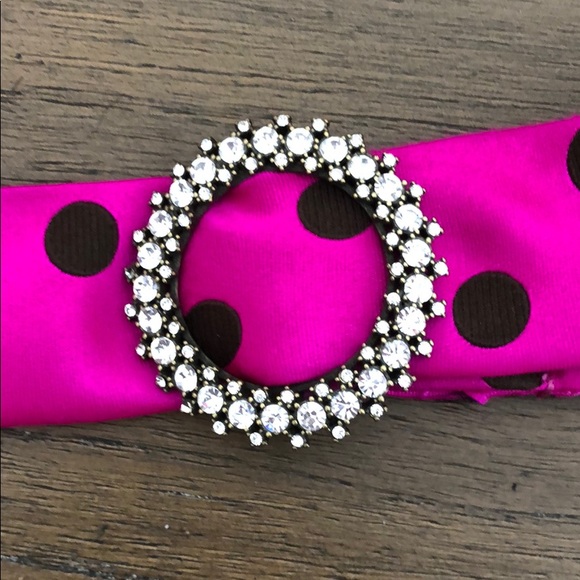 J. Crew Silk Tie Belt with Rhinestone Buckle - Picture 2 of 6